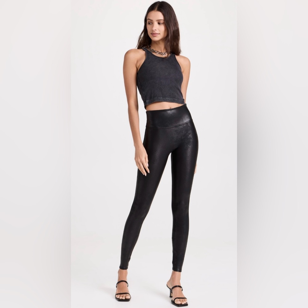 SPANX Faux Leather Leggings Size XS/TP Black